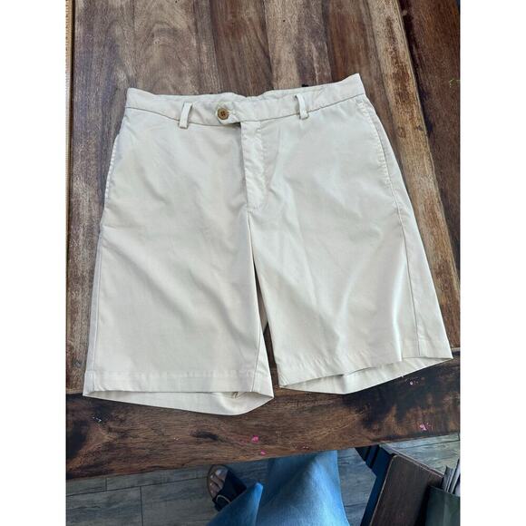 NWT Turtleson Men's Khaki Lawton Performance Chino Short Size 38 - Picture 3 of 6